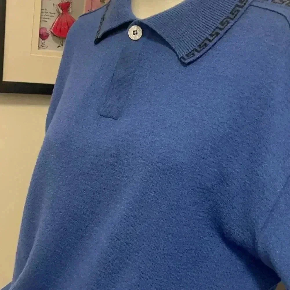 Authentic Versace Blue Tops. Condition Shoulder A… - image 7